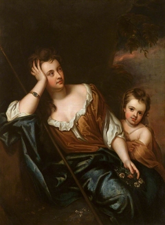 Mrs Voss (d. after 1716) with her daughter Catherine, later Mrs James Huckle (c.1690-1714) by Anonymous
