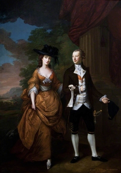 Nathaniel Curzon, 1st Baron Scarsdale (1726-1804) and his Wife Lady Caroline Colyear, Lady Scarsdale (1733-1812), walking in the Grounds at Kedleston by Nathaniel Hone the Elder