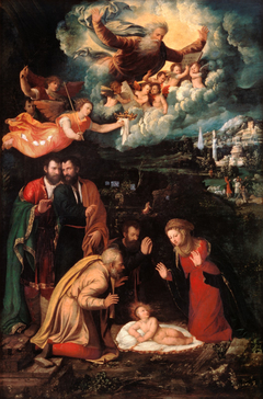 Nativity with God the Father by Dosso Dossi