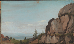 Norwegian Landscape with Rocks in the Foreground by Martinus Rørbye