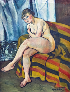 Nu assis sur un canapé - 1916 - Suzanne Valadon by Suzanne Valadon
