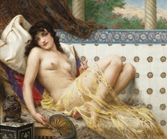 Odalisque with a Fan by Guillaume Seignac