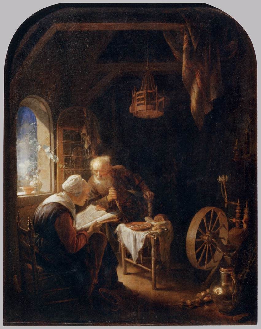 Old Woman Reading the Bible