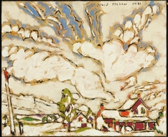 Ollie Matson's House Is Just a Square Red Cloud by David Milne