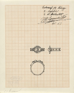 Ontwerp voor een ring by Mathieu Lauweriks