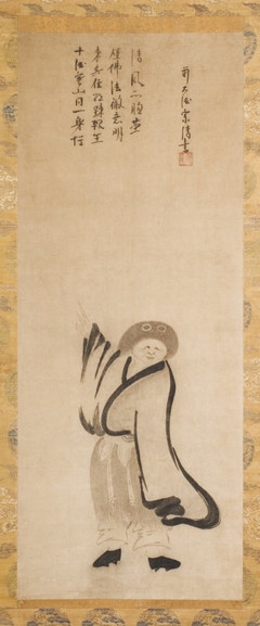 Pair of hanging scrolls (Kanzan and Jittoku) by Iten Sōsei