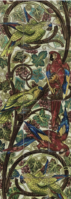 Parrot Tile Panel A by William De Morgan