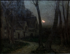 Paysage de nuit (vue d'Englos-lez-Lille) by Emile Adélard Breton