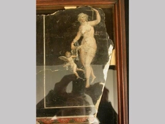 Pompeian Fragment of a Wall Painting - Venus and Cupid