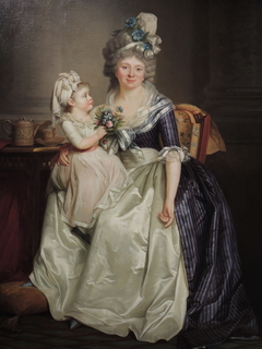 Portrait d'une femme tenant sa fille sur les genoux by Rose-Adélaïde Ducreux