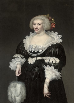 Portrait of a Lady with a Fan by Jan van Ravesteyn