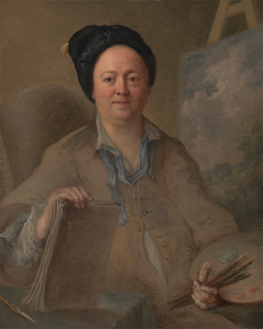 Portrait of a landscape painter, possibly George Lambert by Giles Hussey