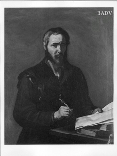 Portrait of a man with pen