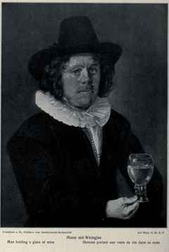 Portrait of a with Wine Glass by Frans Hals
