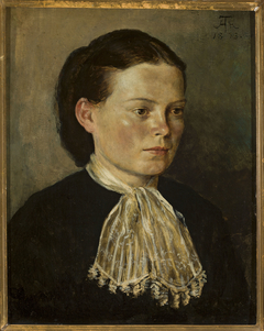 Portrait of Agathe, artist’s sister by Hans Thoma