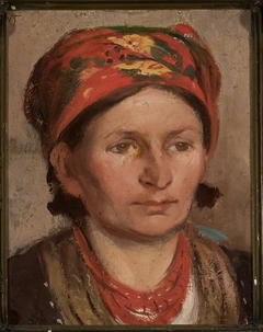 Portrait of Anna Mikołajczyk, wife by Włodzimierz Tetmajer