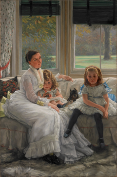 Portrait of Mrs Catherine Smith Gill and Two of her Children by James Tissot