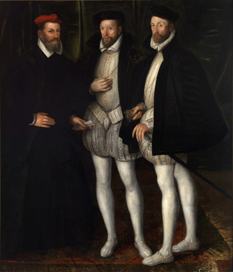 Portrait of the Brothers Gaspard (1519-1572), Odet (1517-1571) and François (1512-1569) de Châtillon-Coligny