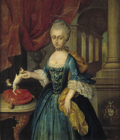Portret van Anna Elisabeth Chasteleijn (1741-1773) by August Christian Hauck