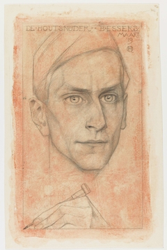 Portret van de houtsnijder B. Essers by Richard Roland Holst