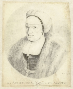 Portret van een onbekende vrouw in een ovaal, iets naar links