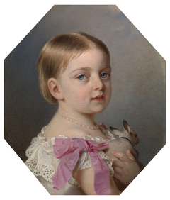 Princess Alberta of Leiningen (1863-1901) when a Child by Joseph Hartmann