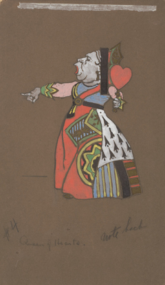 Queen of Hearts (costume design for Alice-in-Wonderland) by William Penhallow Henderson