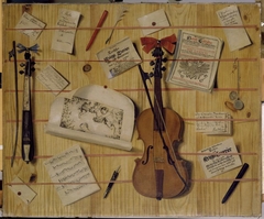 Quodlibet with violin and documents