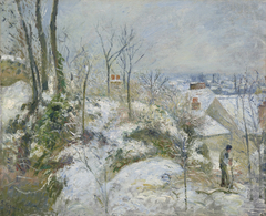Rabbit Warren at Pontoise, Snow by Camille Pissarro