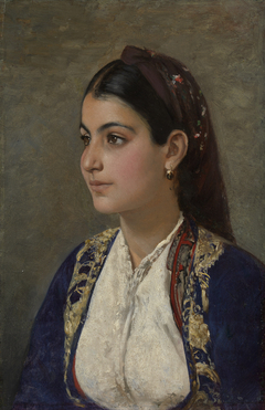 Rhodothea Petrou, weaver of Nicosia, aged 15. by Rudolf Swoboda