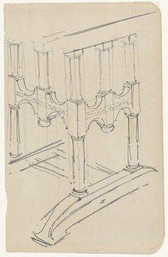 Schets van het onderstel van een tafeltje by Gerrit Willem Dijsselhof