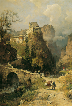 Schlucht und Einsiedelei San Romedio bei Val di Non by Robert Russ