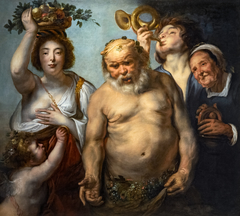 Silène et les quatre saisons by Jacob Jordaens