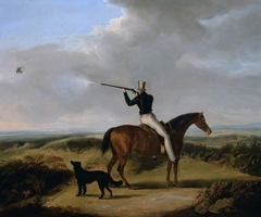 Sir Henry William Paget, 1st Marquess of Anglesey (1768-1854) shooting Blackcock on Cannock Chase, with his dog 'Nep' by William Henry Davis