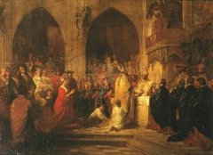 Sketch for ‘The Installation of the Order of the Garter’ by Benjamin West