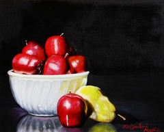 still life apples in a  bowl by Maria Alexandri