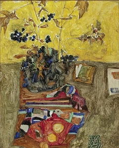 Still Life with Flowers by Egon Schiele