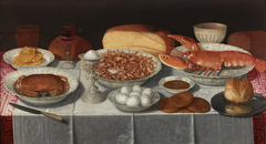 Still life with Shellfish and Eggs by Clara Peeters