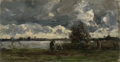 Stormy afternoon, Noorden by Willem Roelofs