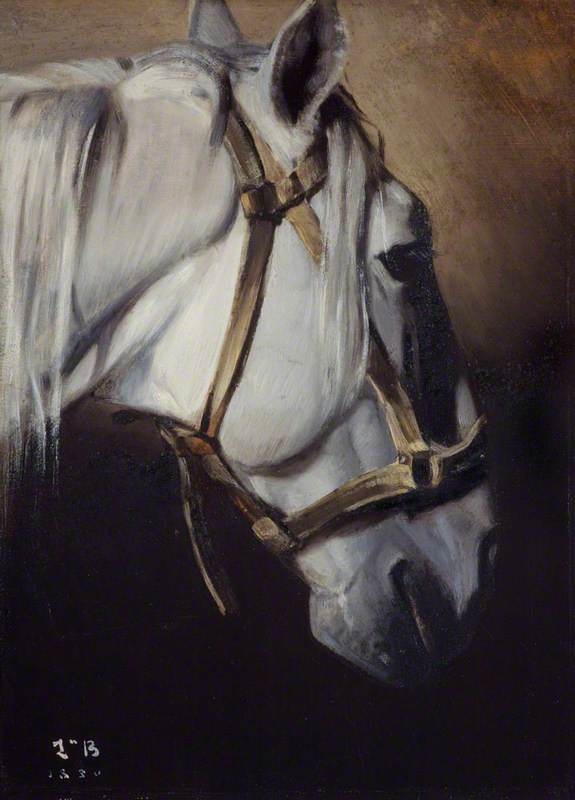 Tete Du Cheval Blanc Head Of A White Horse Leon Bonnat Artwork On Useum