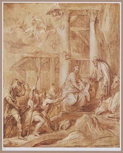 The Adoration of the Shepherds (grisaille) by Anthony van Dyck