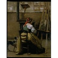 The Artist's Studio by Jean-Baptiste-Camille Corot