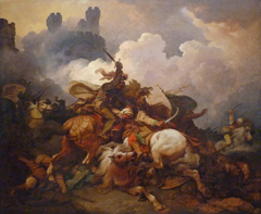 The Battle between Richard Coeur de Lion and Saladin in Palestine by Philip James de Loutherbourg