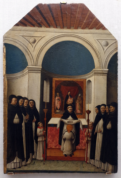 The clothing of Saint Peter Mayr entering the Dominican Order by Antonio Vivarini