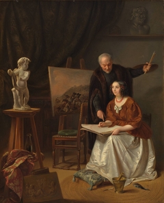 The Drawing Lesson by François Joseph Corneille Haseleer