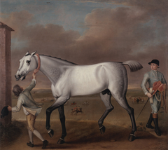 The Duke of Hamilton's Grey Racehorse, 'Victorious,' at Newmarket by John Wootton