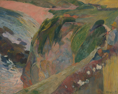 The Flageolet Player on the Cliff by Paul Gauguin