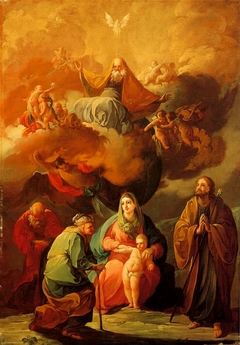 The Holy Family with Saint Joachim and Saint Anne Before the Eternal Glory