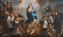 The Inmaculate Conception with Jesuits by Juan Francisco de Aguilera