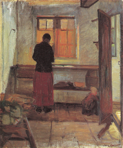 The maid in the kitchen. Study by Anna Ancher